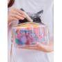 Custom Women Fashion Travel Glitter Cosmetics Bag PU Laser Makeup Bags Waterproof Toiletry Bag