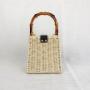 2023 New INS Straw Woven Seaside Vacation Handheld One Shoulder Dual Use Beach Bag Frame Small Bag women fashion handbag