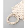 Designer Gridding Women Handbags Wooden Bead Purse Ladies Casual Shoulder Handbags Bucket Clutch Bag For Wholesale