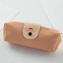 HR206 New Trend PU Snap Pen Bag Simple and Fresh Students Stationery Pencil Box Customized Logo Business Gift Pencil Storage Bag