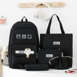 ZF362 Hot New Women Shoulder Bag Fashion Trend Four Sets of Nylon Backpack Student School Bag  No Pendant
