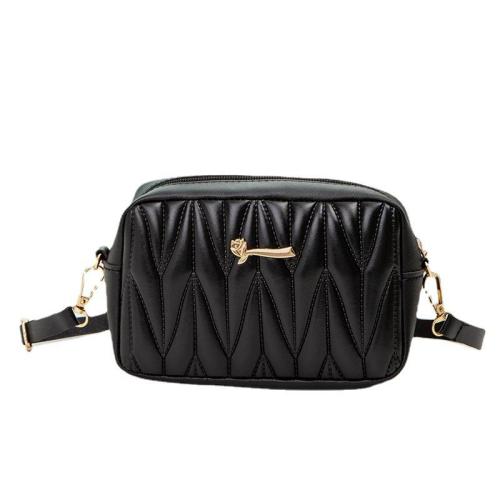 2024 Ladies Fashion Embroidered Cosmetic Bag V-Grain Wavy Diagonal Design Single Handle Portable for Foreign Trade Wholesale