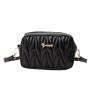 2024 Ladies Fashion Embroidered Cosmetic Bag V-Grain Wavy Diagonal Design Single Handle Portable for Foreign Trade Wholesale