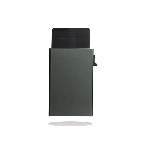 RFID Functional Metal Slim Minimalist Credit Card Holder Premium Automatic Pop Up Wallet Aluminum