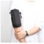HR304 Waterproof PU Leather Sports Running Phone Arm Bag Outdoor Sports Waist Bag Wrist Single Shoulder Crossbody Fitness Bag
