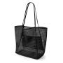 Women's New Casual tote Foldable Beach Handbag with Two Handles Polyester Lining for Summer Outdoor Travel and Shopping