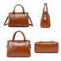 Top Quality 2024 Trendy Custom logo genuine leather handbags for women cowhide tote bag ladies vegan real leather handbag