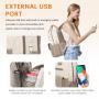 15.6 In Laptop Bag with USB Port Waterproof Travel Anti-theft Computer Work bags College Daypack Purse Laptop Backpack for women