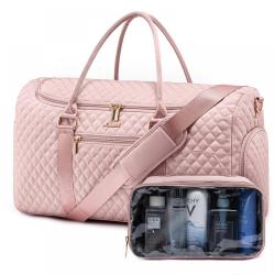 LOVEVOOK Oem Quilted Women Luxury Travel Duffel Bag Gym Weekend Duffle Bags Waterproof Sports Yoga Bags With Custom Logo