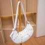 2024 Ladies Fashion PU Litchi Underarm Bag New Mini Portable Joker Shoulder Bag Single Chain Decoration Personalized Willow Nail