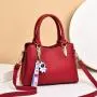 2023 New Fashion Women's PU Leather Large Capacity One Shoulder Oblique Straddle Bag Fashion Pendant Mother Bag