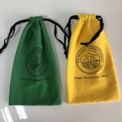 Soft Brushed Cotton Flannel Cloth Drawstring Bag
