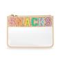 Low MOQ Stock Clear Chenille Patches Waterproof PVC Zipper Transparent Toiletry Wash Bag Pouch Makeup Organizer Cosmetic Bag