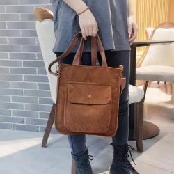 KBW427 Wholesale New Corduroy Tote Bag Fashion Shopping Bag Simple High Quality Ladies Shoulder Crossbody Bag For Women