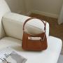 Factory wholesale new PU leather fashion simple ladies shoulder bag metal chain decoration women's handbags