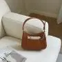 Factory wholesale new PU leather fashion simple ladies shoulder bag metal chain decoration women's handbags