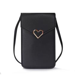 Factory Direct Women's Retro Student Small Wallet PU Leather Touch Screen Mobile Phone Slung Trendy Lock Fashionable Lady's