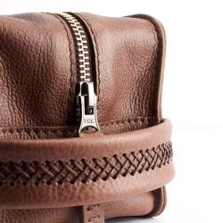 Lightweight shaving bag men leather travel dopp kit toiletry organizer bag