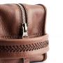 Lightweight shaving bag men leather travel dopp kit toiletry organizer bag