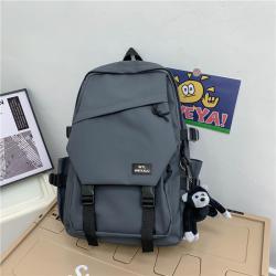 KBW477 Schoolbag Unisex New College Students Shoulder Backpack Fashion Good Quality PU Trend Out Travel Backpack