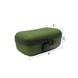 Green carbon herbs smelly proof stash box bag for accessories with combination lock waterproof zipper  no smell EVA case