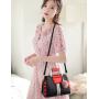 ZR282 2023 New Fashion European and American Matching Contrast PU Large Capacity Women's Bag Shoulder Bag