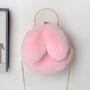 Custom plush Tote bag rabbit cute shape design decorative storage shopping niche design plus logo zipper bag