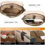 Lovevook 15.6'' Vintage Leather Laptop Book Bag Satchel Bag for Work Travel School Waterproof Canvas Briefcase Men Messenger Bag