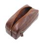 High capacity leather cosmetic travel bag makeup cosmetic pouch bag Travel Toiletry Bag