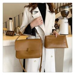 Large Capacity Soft Leather Shoulder Bag Retro Casual Handbag Women Autumn Winter Retro Designer Luxury Crossbody Bag For Women