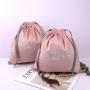 Super Soft Pink Velvet Promotion Shopping Bag Custom Logo Printing Velvet Dust Bag Gift Packaging Flannel Pouch