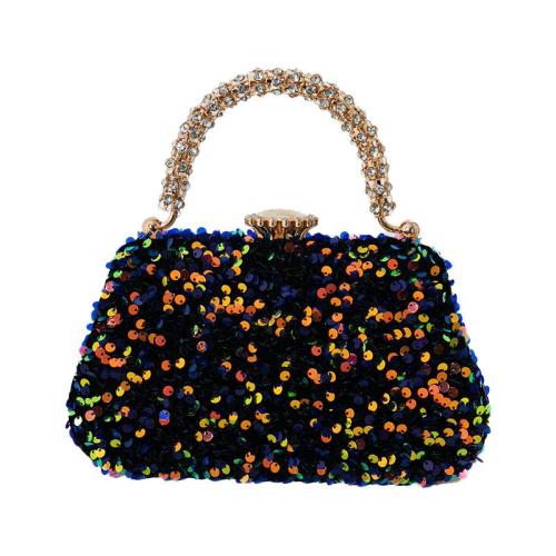 New Fashion Shiny Shoulder Purse Sequins Crystal Handle Party Wedding Clutch Evening Bags Handbags For Women