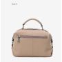 Vintage Boston simple texture soft  cowhide handbag shoulder cross-body double compartment genuine leather bag