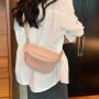 HR776 Fashion Women Chest Bag Personalized Wide Shoulder Strap Crossbody Bag Girl's Versatile Zippers Phone Storage Waist Bag