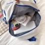 ZR290 Contrast Color NewVersatile Schoolbag Unisex Fashion Backpack Oxford Zipper Backpack High School Student Travel Laptop Bag