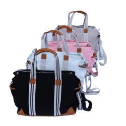 Fast Delivery Large Portable Baby Multi Functional Diaper Tote Bag Waterproof Canvas Mommy Baby Diaper Changing Bags