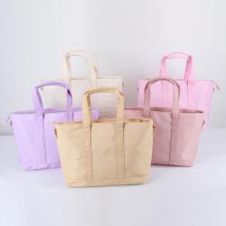 Keymay Over Size  Portable Waterproof Water Resist Liner Nylon Zipper Women Shopping Shoulder Bags Large Beach Bag Tote Bag