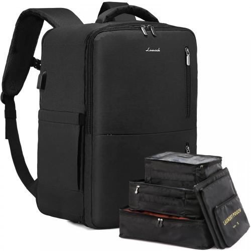 LOVEVOOK 2022 custom Multif men bags large 40L waterproof 17Inch 6pcs gym Laptop Travel Backpacks with USB  shoe compartment