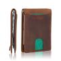 Slim Leather Wallets For Men Rfid Blocking Bifold Leather Minimalist Front Pocket Wallets Money Clip Thin Mens