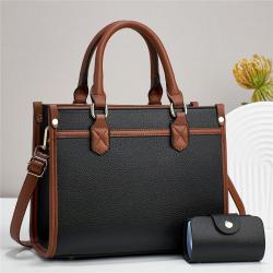 2024 Newest Luxury Fashion Ladies Handbags Trendy High Quality Canvas Women's Tote Bags With Card Bag