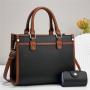 2024 Newest Luxury Fashion Ladies Handbags Trendy High Quality Canvas Women's Tote Bags With Card Bag