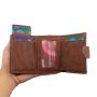 Wholesale pop up wallet card holder leather metal wallet rfid blocking aluminium card holder