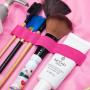Customised Cosmetic Bag Large Capacity Flannel Lazy Make Up Pouches Foldable Drawstring Makeup Bag