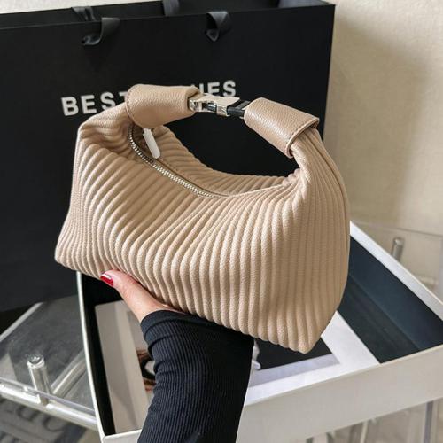 2024 Multi-Functional Ruched Handbag Custom Soft Leather Shoulder Bags Portable and Fashionable Ladies' Bag for Women