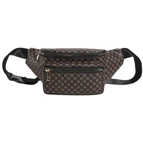 KBW385 New Square Bag Fashion PU Single Shoulder Crossbody Chest Bag Fitness Outdoor Sports Mobile Phone Waist Bag