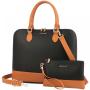 LOVEVOOK Laptop Tote Bags Dome Large Crossbody Work shoulder Bags 15.6 Computer Handbag 2pcs pu Leather women Purse  Briefcase