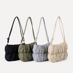 High Quality Ladies Hot Bags Wholesale Factory Nylon Puffer Female Crossbody Shoulder Bag Women