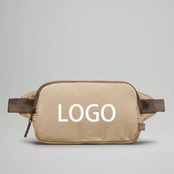 custom unisex belt bag with adjustable strap sport multifunctional waist band fanny bag khaki small everywhere belt bag