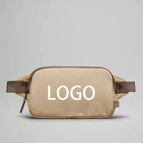 custom unisex belt bag with adjustable strap sport multifunctional waist band fanny bag khaki small everywhere belt bag