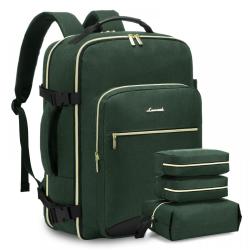 Flight Approved 40L Backpack for Men Women Waterproof Large TSA 17in Luggage Bag with 3 Packing Cubes Travel Backpacks Carry On